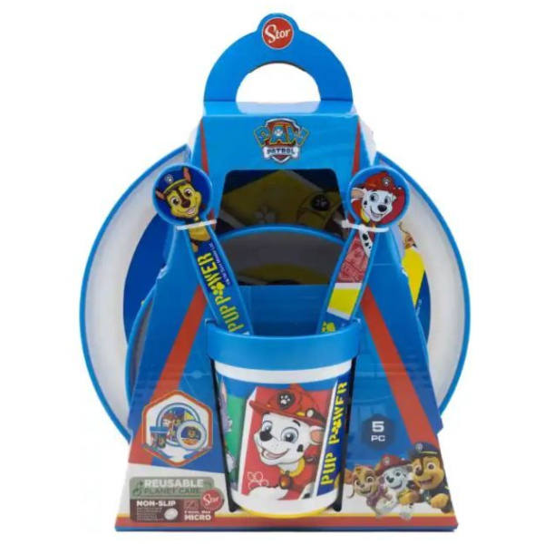 Stor: Paw Patrol – Pup Pcs Non Slip Bicolor Premium Set (Plate